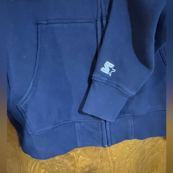 Denver Broncos Football Starter Black Label Blue orange Full Zip Hoodie men’s XL - Picture 4 of 8